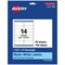 Avery Matte White Rectangle Labels with Sure Feed, 1-1/3" x 4"